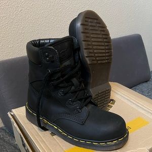 Dr. Martens steel toed boots